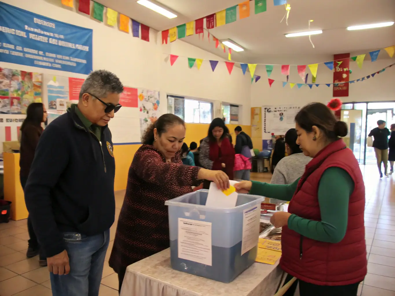 A heartwarming image of volunteers collecting donations for BLOCHNEVERGIVEUP, showcasing the dedication and generosity of the organization's supporters. The image emphasizes the importance of donations in enabling Vincent's snowboarding career.